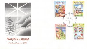 Norfolk Island Scott #'s 610 - 613 First Day Covers