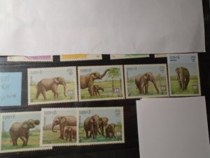 Laos  #  805-11  MNH  Elephants