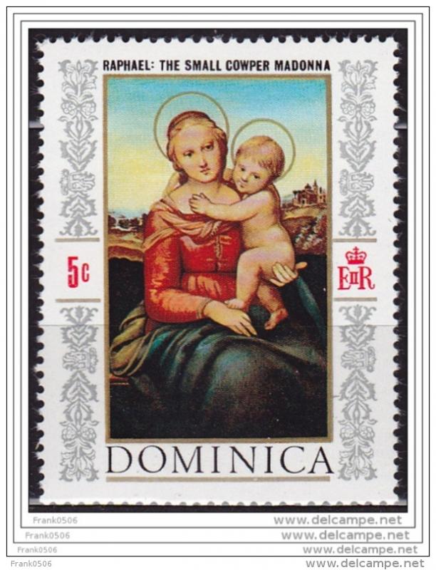 Dominica 1968, The Small Cowper Madonna by Raphael, sc#241, MLH