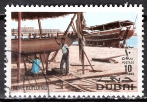 Dubai 1971: Sc. # 135; Used CTO Single Stamp