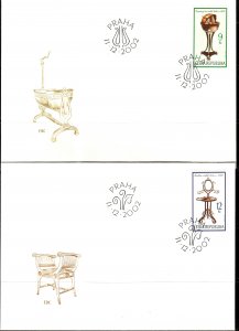 Czech rep., Furniture, 4 FDC`s / 2002
