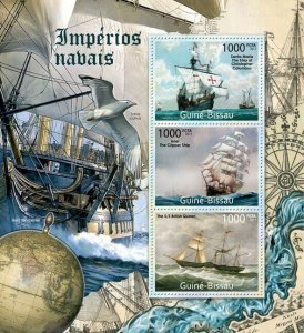 Guinea 2011 MNH - Sea Empires, Ships (Santa Maria, Ariel, British Queen).