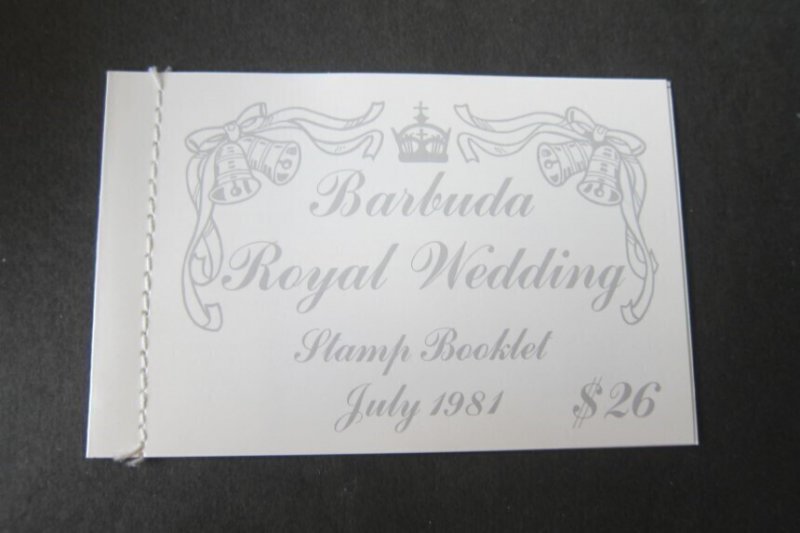 Barbuda Sc 493-495 Royal Wedding Booklet MNH