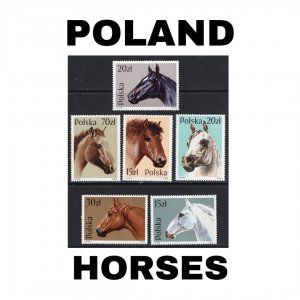Thematic Stamps - Poland - Horses - Choose from dropdown menu