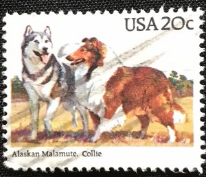 US #2100 Used Single Malamute/Collie SCV $.25 L37