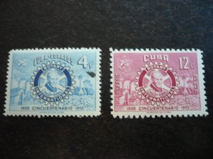 Stamps - Cuba - Scott#536,C109 - Mint Hinged Set of 2 Stamps