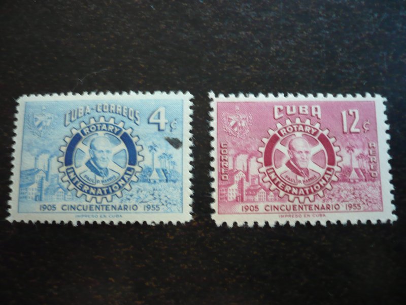 Stamps - Cuba - Scott#536,C109 - Mint Hinged Set of 2 Stamps