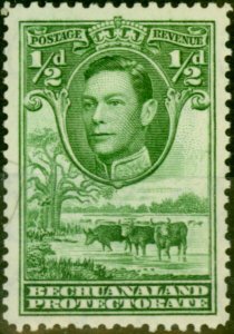 Bechuanaland 1943 1/2d Yellowish Green SG118b Fine VLMM