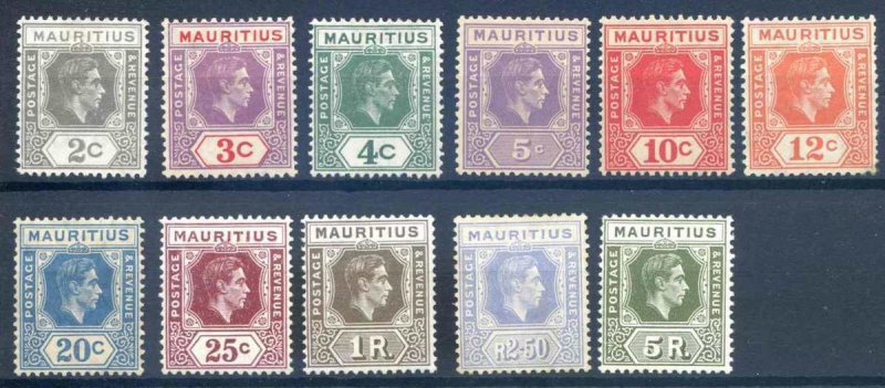 Mauritius SG252/262 Mounted Mint