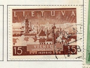 Lithuania 1940 Early Issue Fine Used 15c. 174728