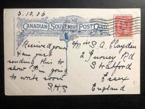 1906 Toronto Canada Picture Postcard Cover to Stanfort England SS Chippewa steam