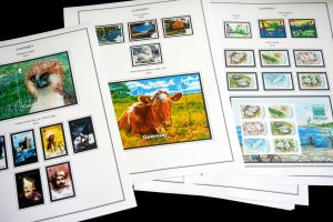 COLOR PRINTED GB GUERNSEY 2011-2020 STAMP ALBUM PAGES (67 illustrated pages)