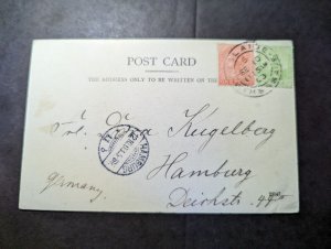 1903 Australia Postcard Cover Adelaide to Hamburg Germany