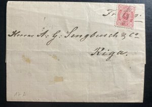 1882 Finland Letter Sheet Cover To Riga Latvia Sc#22