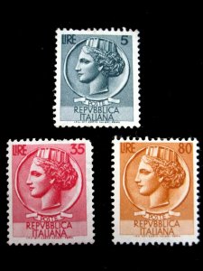 ITALY - SCOTT# 626,631,633 - MNH - CAT VAL $33.00