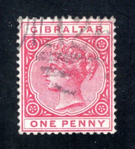 GIBRALTAR #10, VF, Used, 1p rose, CV $5.00   .....   2440011