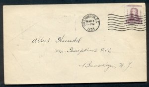 1933, President FRANKLIN D. ROOSEVELT INAUGURATION COVER properly dated 3/4/33