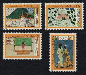 Neth. Antilles Child Welfare Children's Drawings 4v 1980 MNH SG#737-740