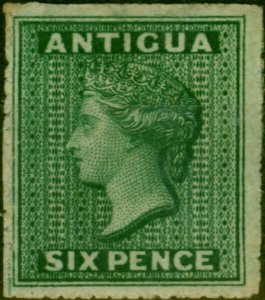 Antigua 1863 6d Dark Green SG9 V.F & Fresh Unused Scarce