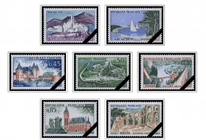 COLOR PRINTED FRANCE 1941-1965 STAMP ALBUM PAGES (55 illustrated pages)