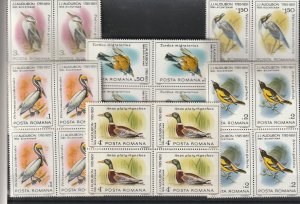 Romania 1985 STAMPS BIRDS NATURE MNH POST AUDUBON BLOCK