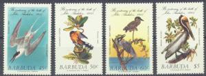 BARBUDA  701-4 MNH 1985 Birds-Audubon Birth Bicentennial