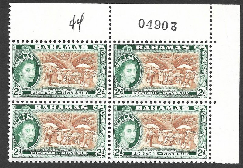 Doyle's_Stamps: MNH 1954 Bahamas PNBs, Scott #160** to #163**