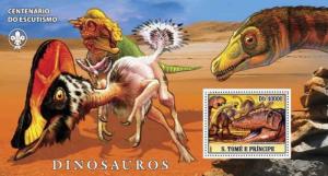 SAO TOME E PRINCIPE 2007 SHEET DINOSAURS st7206b