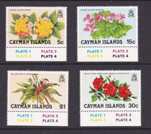 Cayman Islands 1980 Flower Sc 448-451 set MNH