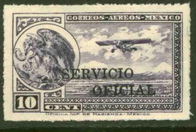 MEXICO CO26, 10¢ Air Official. MINT, NH. F-VF.