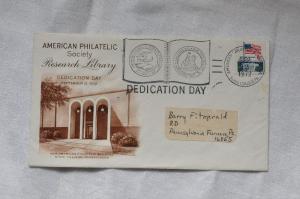 USA 1972.  Dedication Day cover
