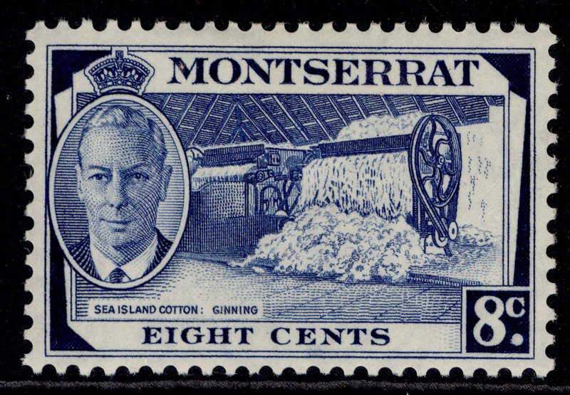 MONTSERRAT GVI SG129, 8c deep blue, M MINT.