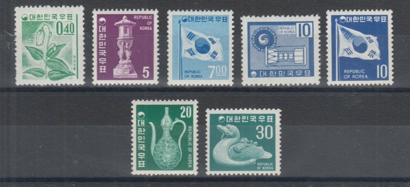 Korea Sc 635/648 MNH. 1969 Pictorials, 7 different from long set of 18, VF