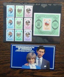 Dominica 1981 Royal Wedding sets Miniature Sheet & Booklet MNH