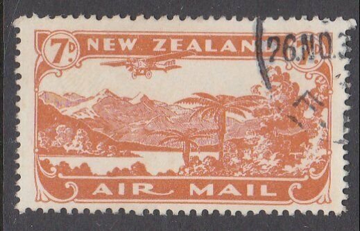 NEW ZEALAND 1931 7d airmail fine used - ACS cat NZ$30.......................M443