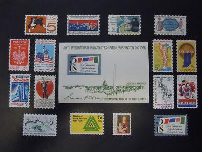 1966 US Commemorative Year Set #1306-1322  MNH