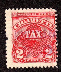 IOWA State Revenue, Cigarettes SRS # C12 used Lot 230717