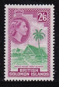 Album Treasures Solomon Islands Scott # 102 2sh6p Elizabeth Native House MLH