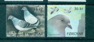 Faroe Is. - Sc# 520-1. 2009 Rock Pigeons. MNH $15.00.