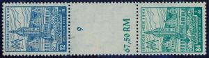 Germany 1946 SBZ West Sachsen Leipzig MiSZd8AY MNH Se-tenant Gutter 86935