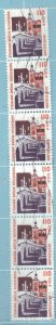 GERMANY #1847 USED 110pf STRIP OF 6 1994-2001