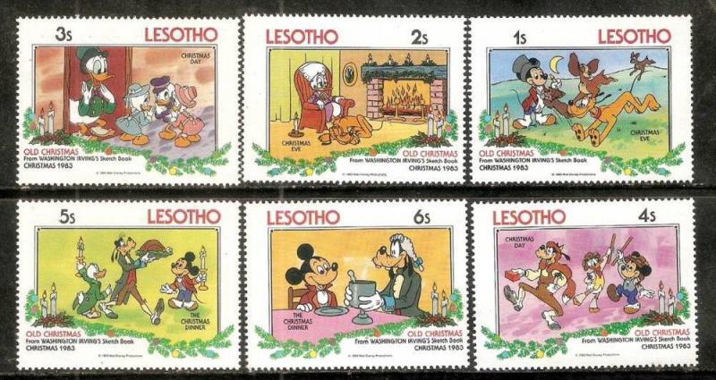 Lesotho Walt Disney Animation Cartoon Film Mickey Mouse Donald Duck Old Chris...
