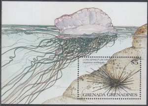 GRENADA GRENADINES Sc #698 MNH SOUVENIR SHEET - SEA URCHIN