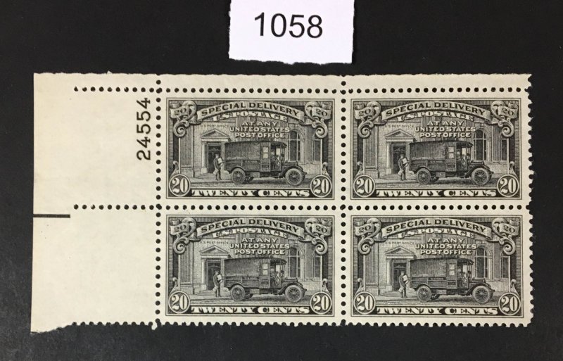 US STAMPS # E19 PLATE BLOCK MINT OG NH LOT #1058