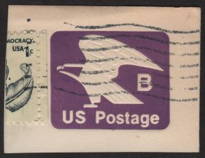 SC#U592 (18¢) Eagle Cut Square: Full Corner (1981) Used