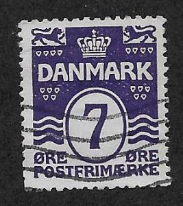 DENMARK SC# 92 FVF/U 1921