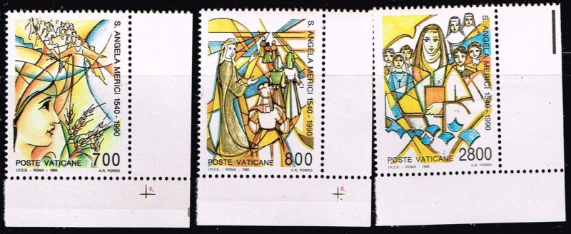Vatican City 1989,Sc.#850-852 MNH. 450th Anniv of the death of St. Angela Merici