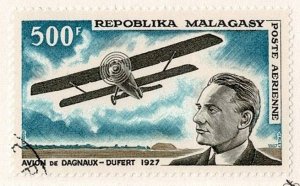 Madagascar #C84 used 500fr airplane