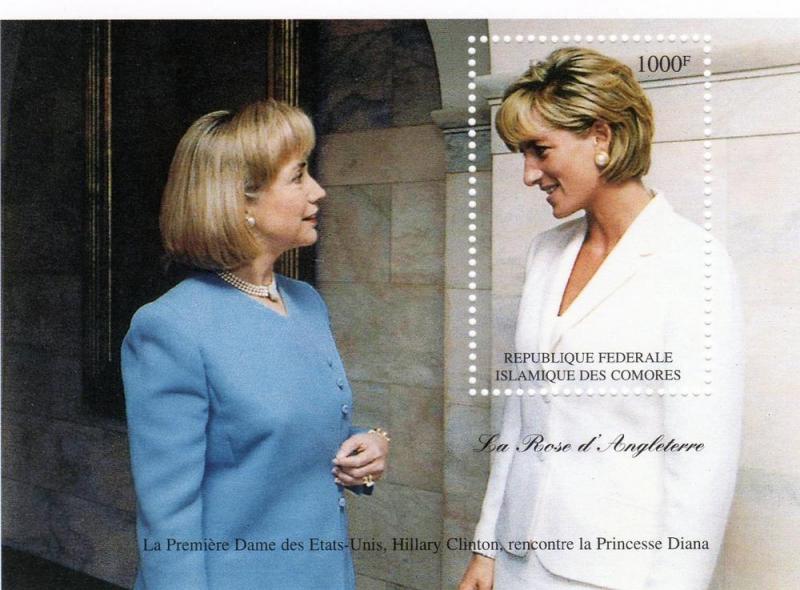 Comoro Is.1997 Diana Princess & Hilary Clinton SS MNH Sc#815