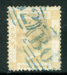 China 1864 Hong Kong 8¢ Orange Buff  QV Wmk CCC Scott 13 VFU D837